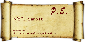Pál Sarolt névjegykártya
